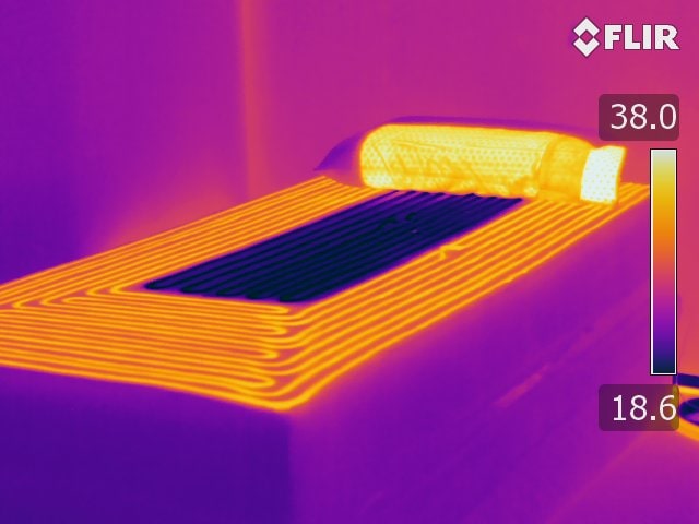 Infrared view of Temperature Controlled Mattress from Kenneth Diller's Lab